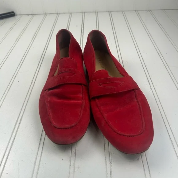 Talbots Red Suede Loafer Flats Womenโs Size 9.5 - Picture 3 of 11